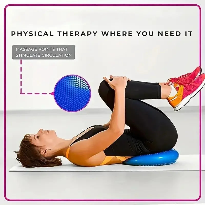 Anti-burst Inflatable Balance Pad Thickened Massage Cushion Yoga Fitness Mat for Home Pilates Workout
