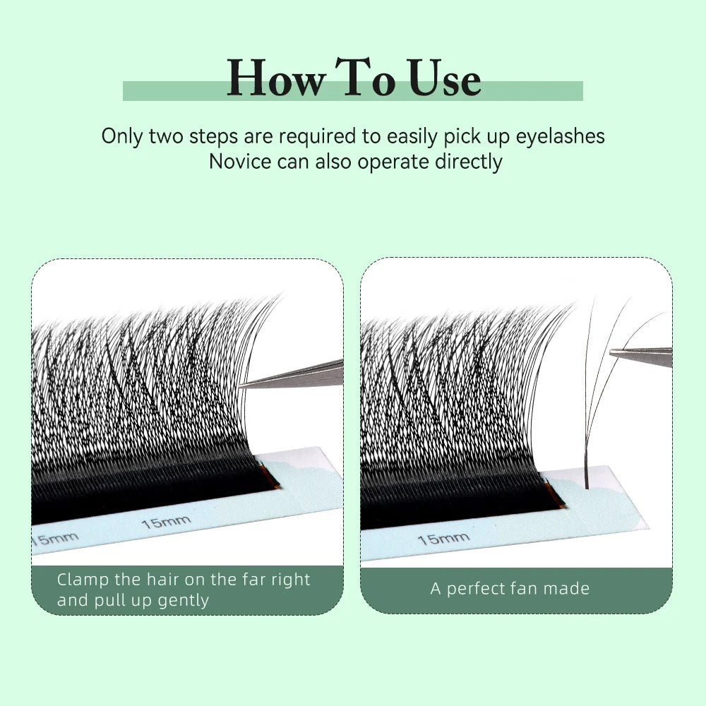 W Shape Premade Volume Fans - Wispy False Eyelashes by Tidesmit False Eyelashes Tidesmit