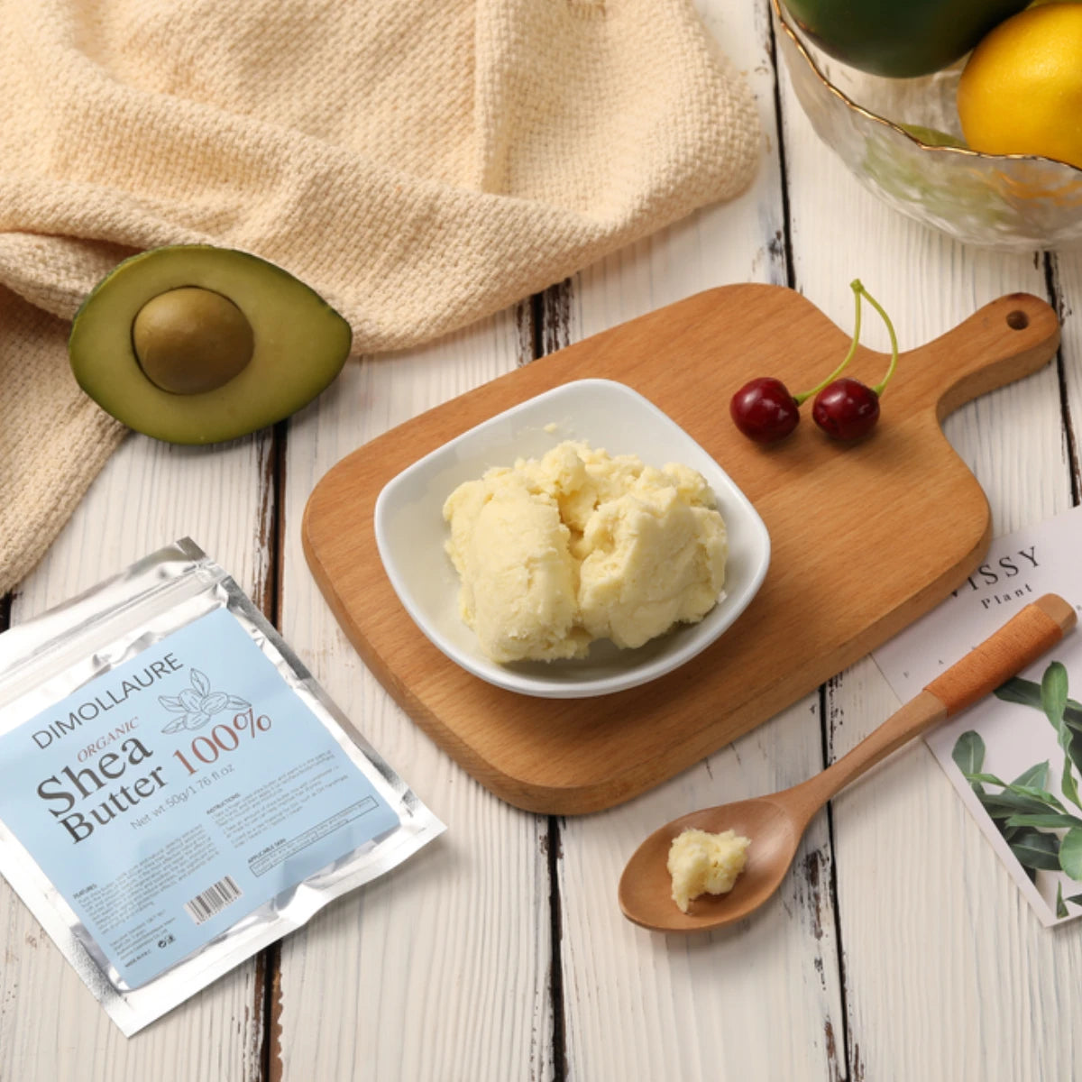 Dimollaure 50g-500g Organic Shea Butter Unrefined Skin Care Esential Oil Handmade Soap Oil Body Oil Diy Base Oil