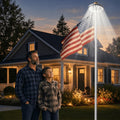 Solar LED Flagpole Light IP65 Waterproof Auto On Off Solar Powered Umbrella Landscape Lamp Energy Saving Portable Camping Light Outdoor Decor for Tent Patio Garden Yard Lawn Path Street