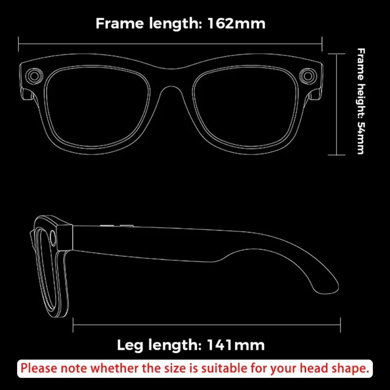 Smart Glasses With 8MP AI Camera and Spatial Audio - Tidesmit Tidesmit
