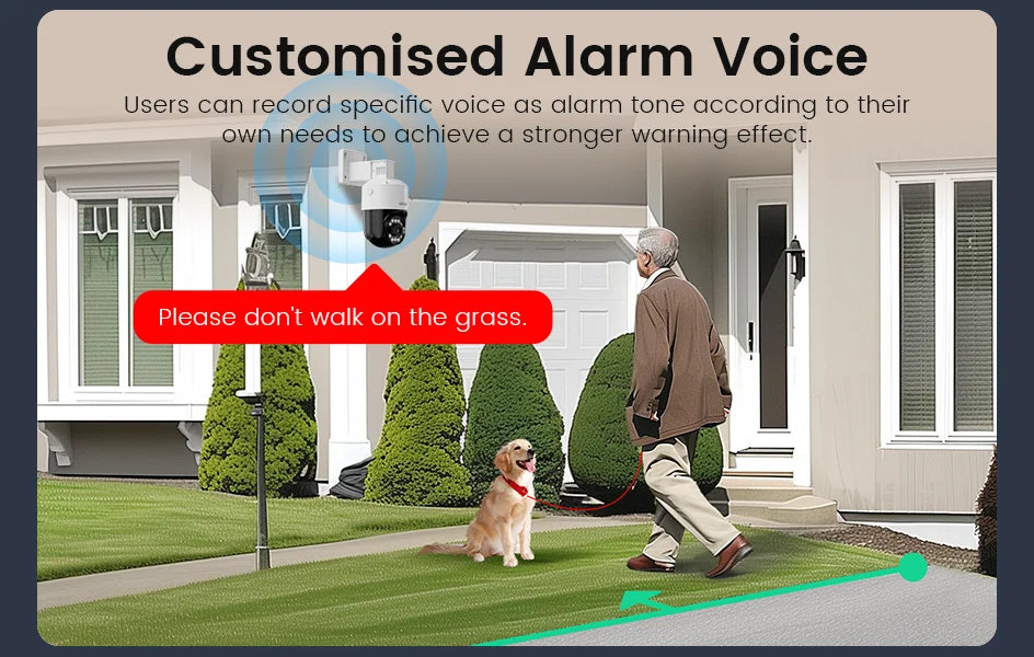 ZOSI C296 4K/3K PoE PTZ Security IP Camera Outdoor AI Detection Starlight Color Night Vision 8MP/5MP HD Video Surveillance Cam