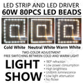 4pcs 60W LED Panel Light SMD 2835 Module Lamp AC 220V Light Source for LED Ceiling Lamp Board Light Indoor Wall Lamp Lighting