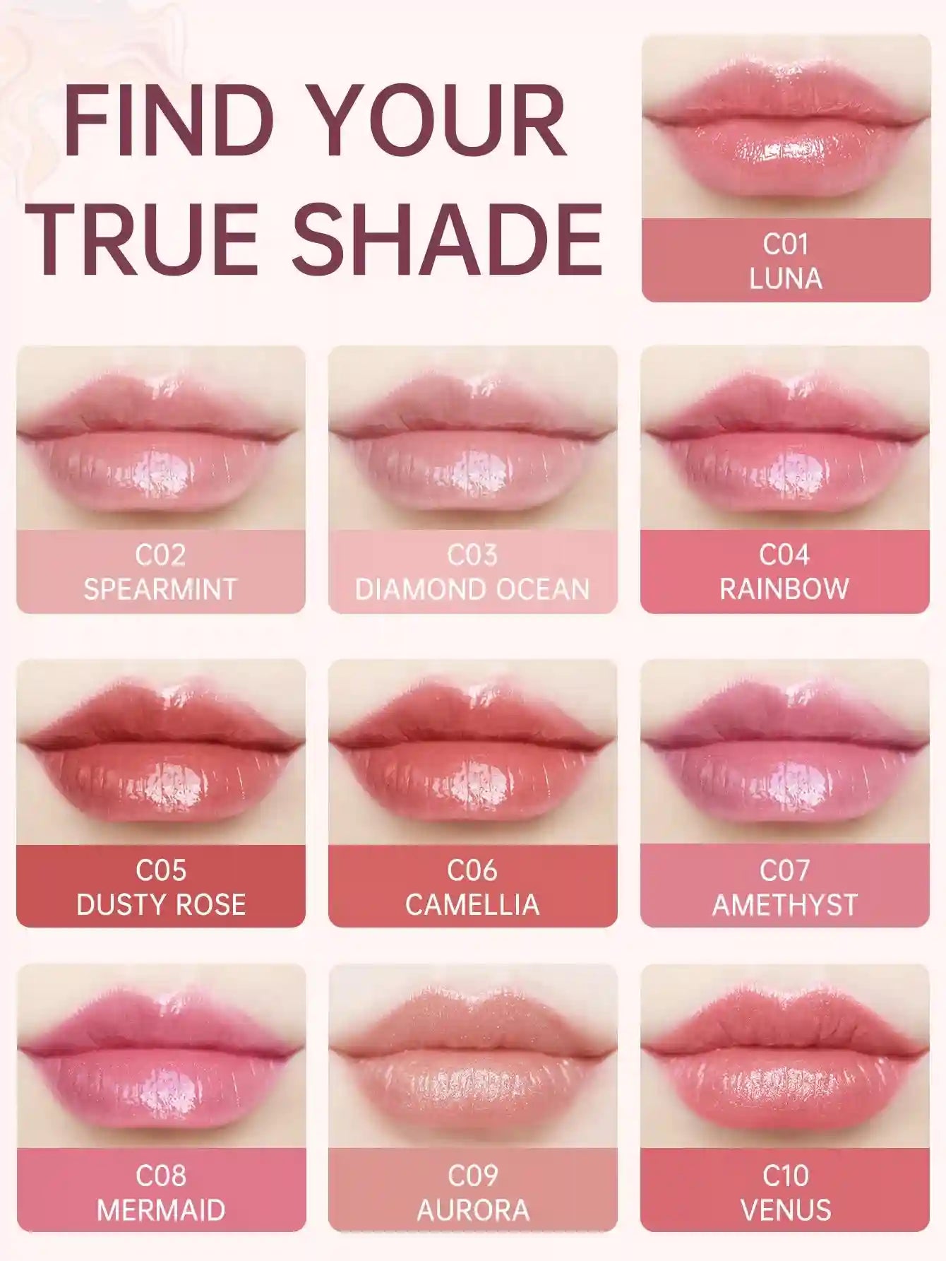 Color Changing Lip Balm: Hydrating Tinted Gloss by Tidesmit Lip Care Tidesmit