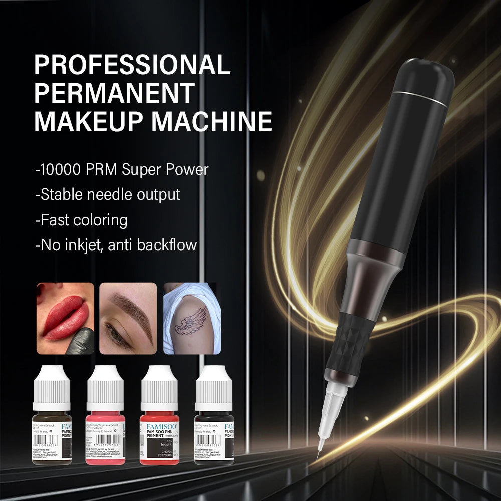 Wireless PMU Machine - Professional Rotary Microblading Pen Permanent Makeup Machines Tidesmit
