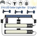 New 316 LED Solar Light Bar Outdoor 4 Modes Motion Sensor Separate 2 Head Lamp with 3 Meter Wire Street Wall Lights Garage Yard
