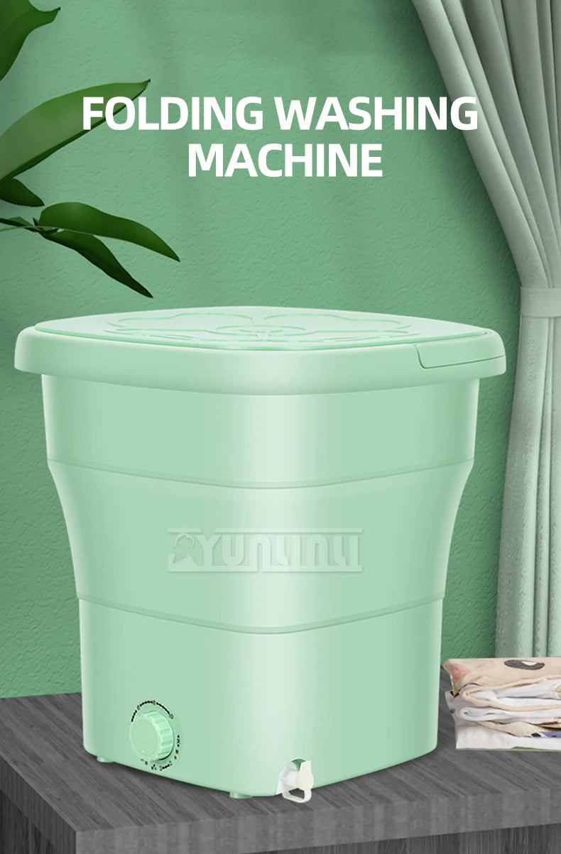 Tidesmit foldable portable washing machine for socks and underwear showing interior wash basin and compact design