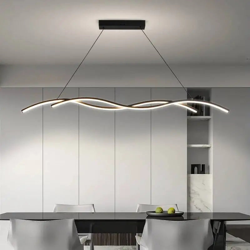Black White Led Restaurant Pendant Lights Modern Minimalist Hotel Bar Restaurant Chandelier Home Indoor Decoration Lighting Lamp