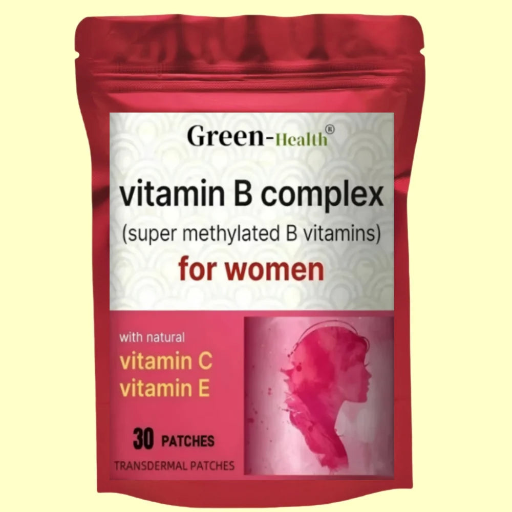 30 Patches Transdermal Vitamin B Complex For Women - Boost Immune System & Energy Levels
