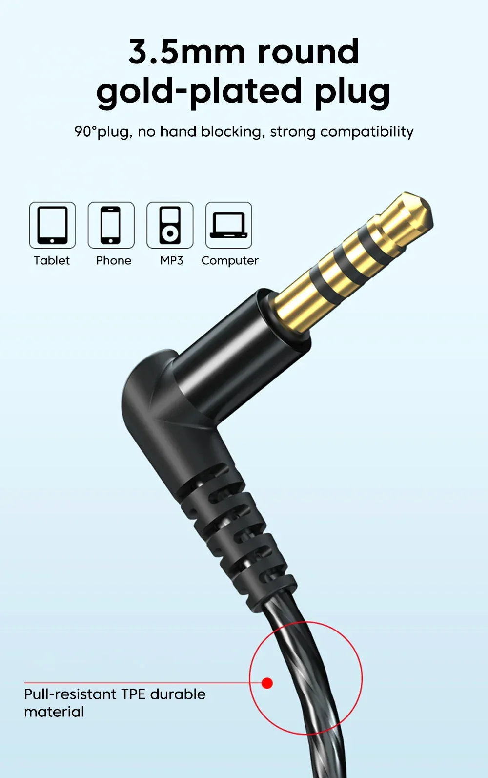 Tidesmit USB-C Wired Earbuds with 9D HiFi Stereo Bass - S16 Series Tidesmit