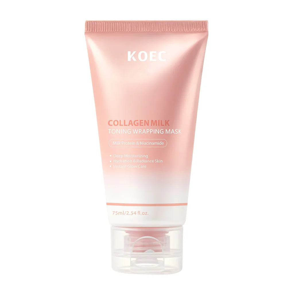 Tidesmit Korean collagen turmeric vitamin C night wrapping peel-off mask texture close-up for hydrating facial care