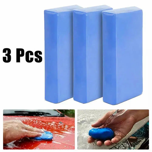 SEAMETAL 3pcs Car Clay Bar Set, plastic-free clay shampoo bars for auto detailing and deep paint cleaning.