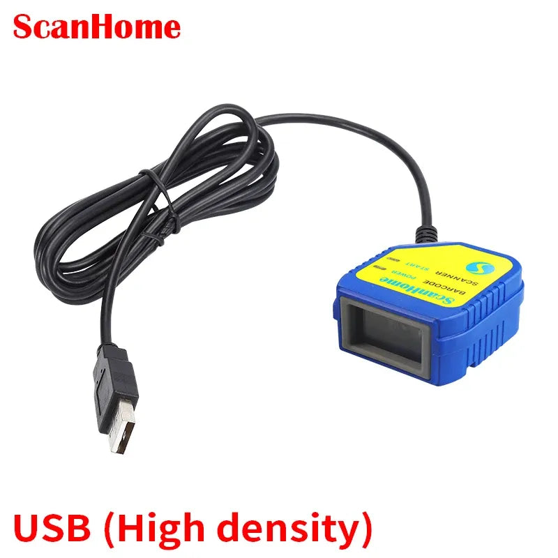 Blue barcode scanner module with USB cable and scanning window