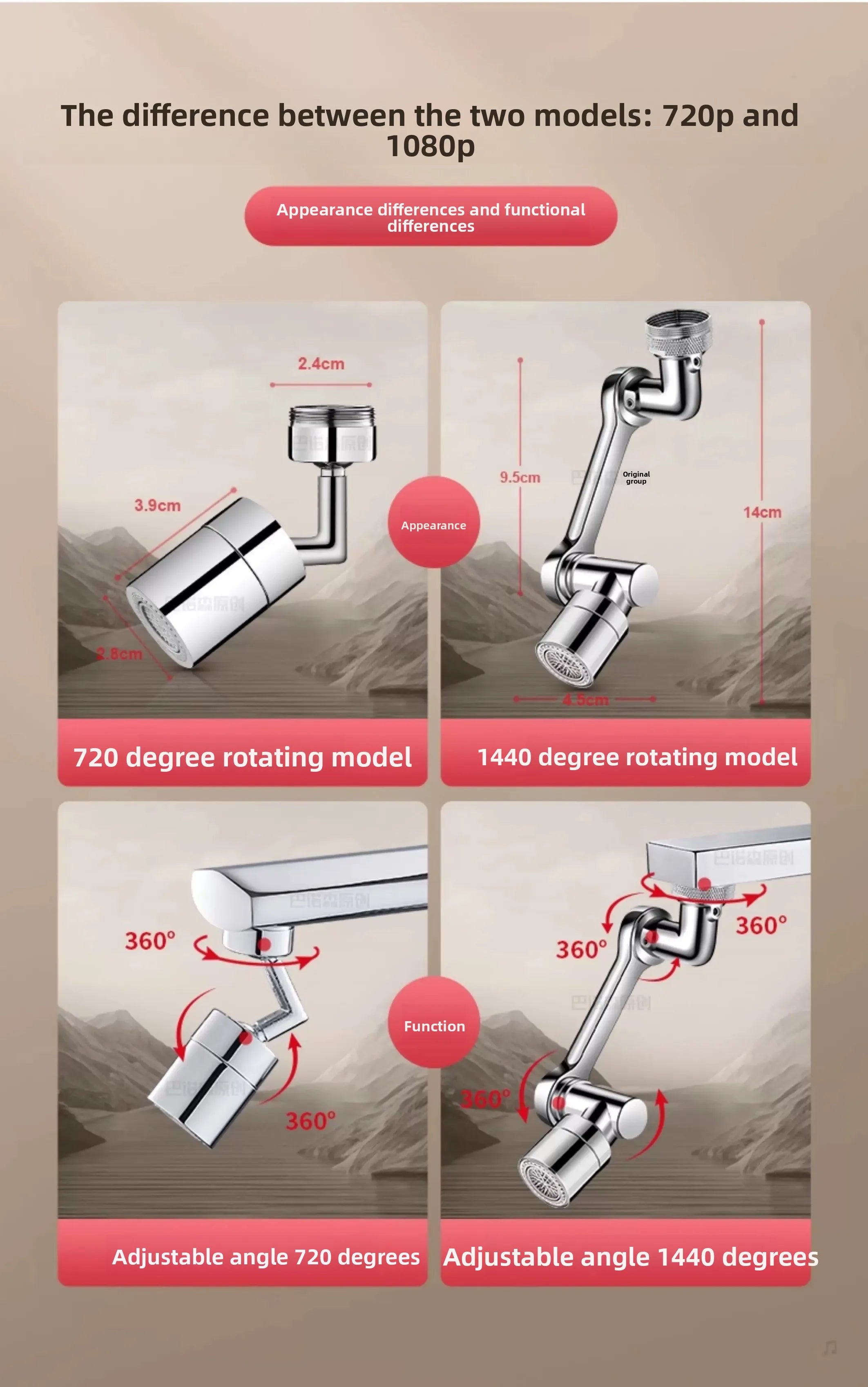Robotic Arm Universal Faucet Extender Rotatable Nozzle Washbasin Multi-functional Universal Connector Splash-proof Artifact