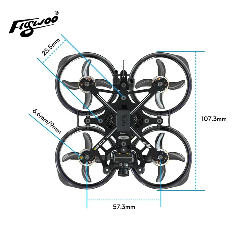 Flywoo FlyLens 75 HD Walksnail FPV Drone - 2S Whoop with ELRS 2.4G Tidesmit