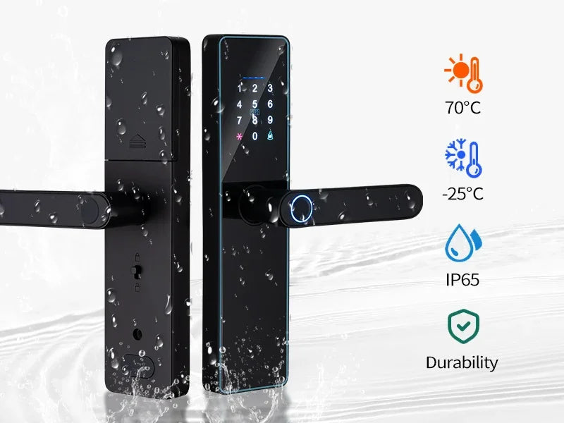 IP65 Waterproof Fingerprint Lock Electronic Door Lock Keyless Entry Door Lock for Front Door Easy Setup and Installation
