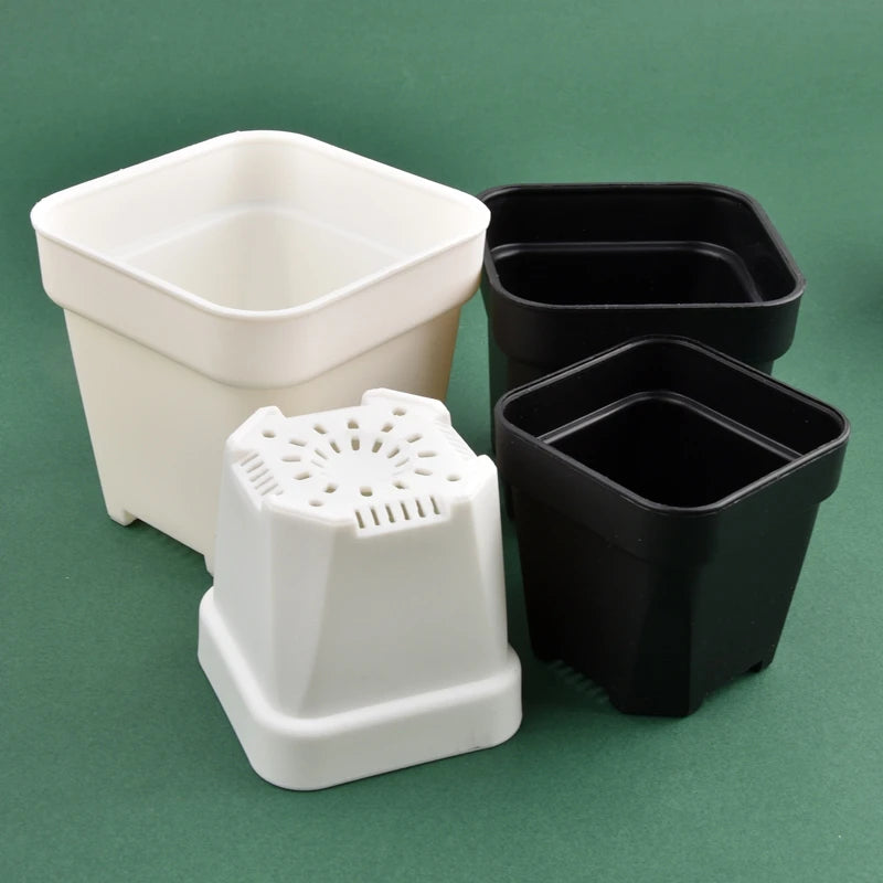 High Quality Thicken Flower Pots Succulents Plant Square Flowerpots Nursery Grow Container Cactus Pot & Planter Garden Supplies