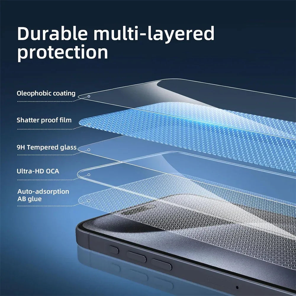 iPhone 16 Pro Max Screen Protector 4-Pack - 9H Tempered Glass Tidesmit Tidesmit