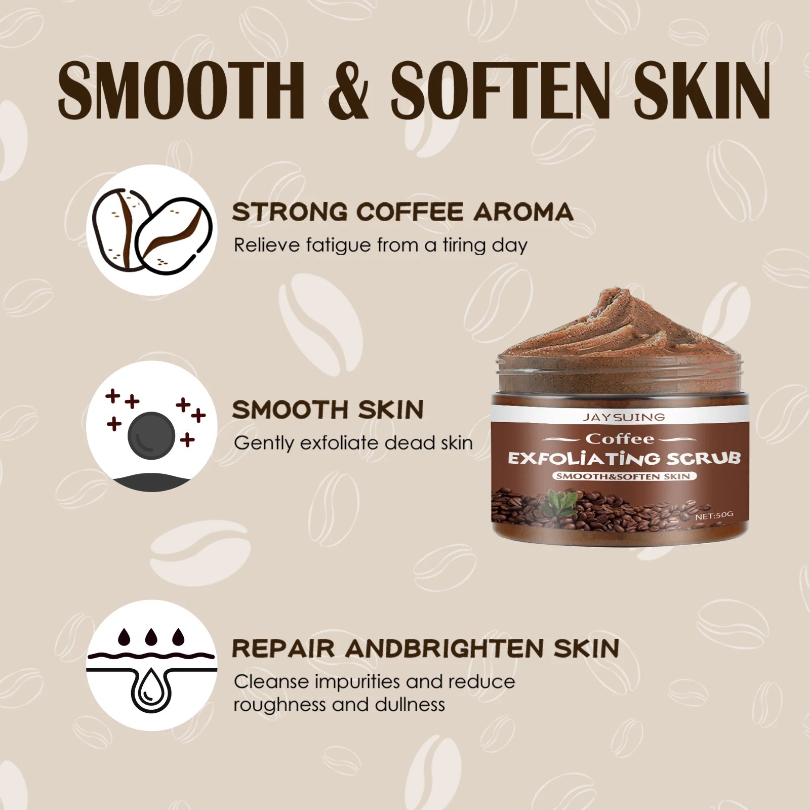 Coffee Body Scrub for Smooth Skin - Salon-Quality Natural Exfoliation (2pcs) Scrubs Treatments Tidesmit