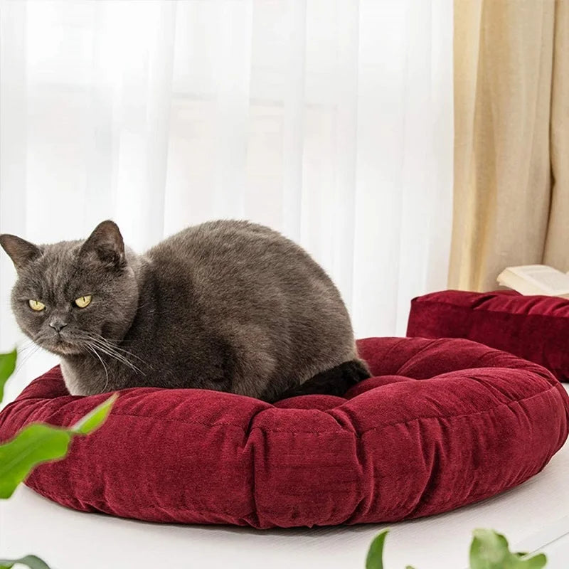 Grey Floor Seat Cushion Pillow Round Large Pillows Seating for Adults Tufted Corduroy Floor Cushions for Living Room Tatami 방석