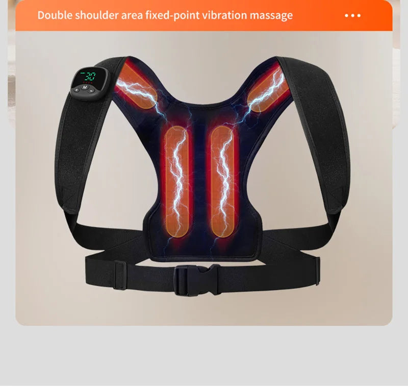 Electric Back Massager with Heat Therapy - Rechargeable Muscle Relief Back Massage Instrument Tidesmit