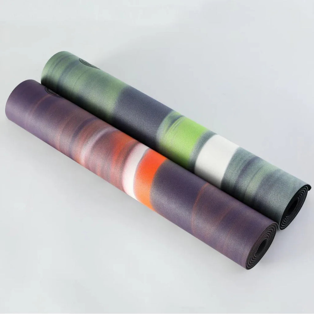 Coconut Shell Matte PU Flow Pattern Contrasting Natural Rubber Yoga Mat, Sweat Absorption and Non-Slip, Fitness Dance Home Mat