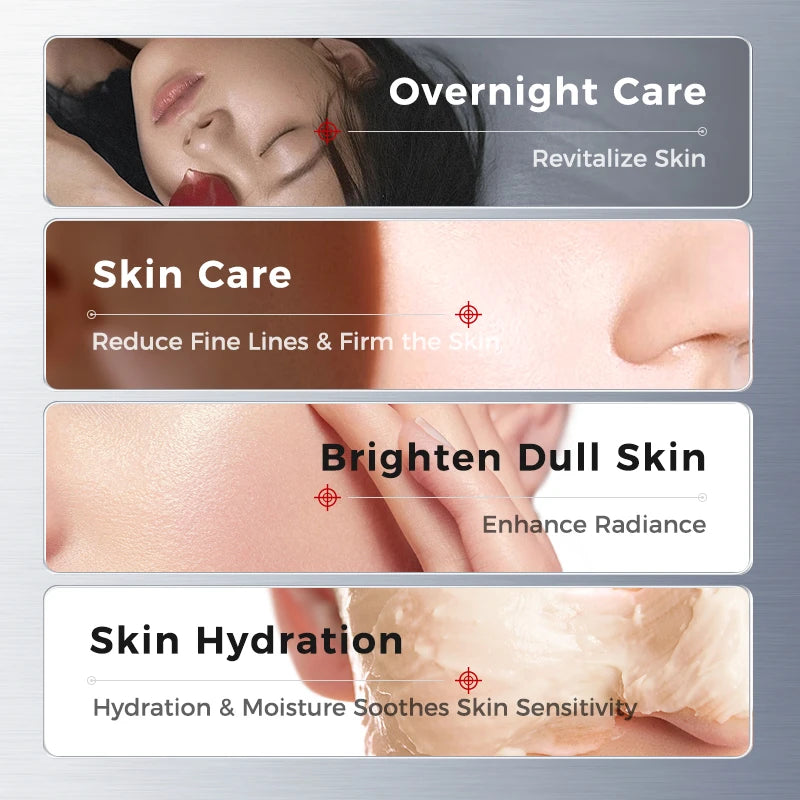 120G NING Overnight Repair Face Mask Astaxanthin Organic Antioxidant DNA Repair Niacinamide Brightening Anti-Aging Hydrating