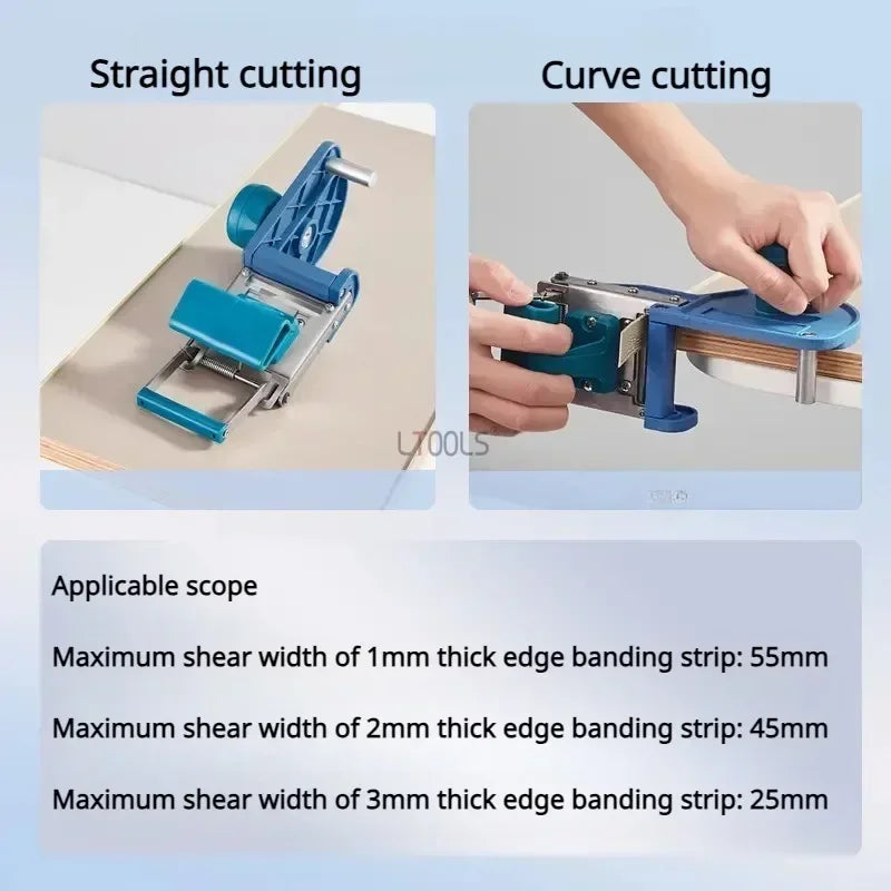 New Edge Banding Cutter Woodworking Curved/Straight Dual Purpose Quick Edge Banding Trimmer Carpentry PVC Edge Band Cutting Tool