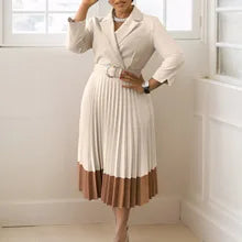Elegant Pure Color Maxi Dress Evening Gown A- Line Skirt Polyester Fabric round Neck Short Sleeve High Waist Midi Dress