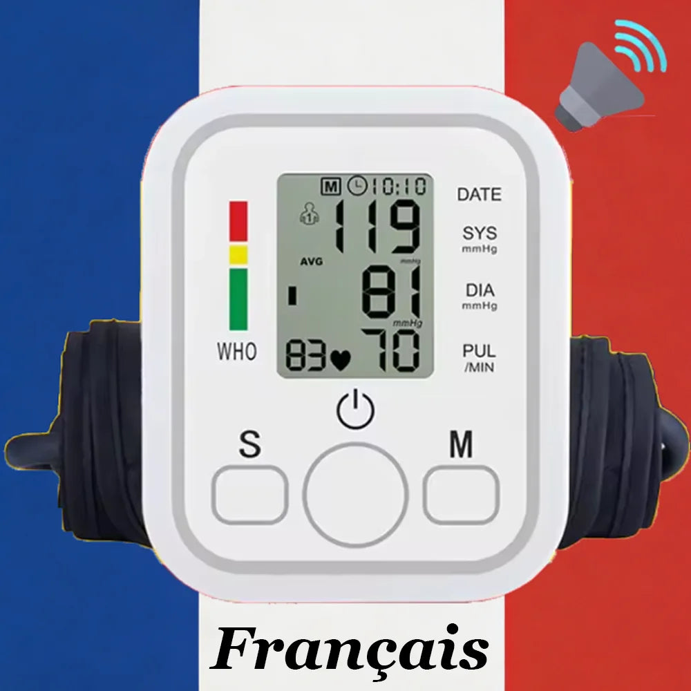 Hublizer Blood Pressure Monitor Digital Sphygmomanometer Automatic Tensiometer Tonometer Home Medical Use Heart Rate Pulse Meter