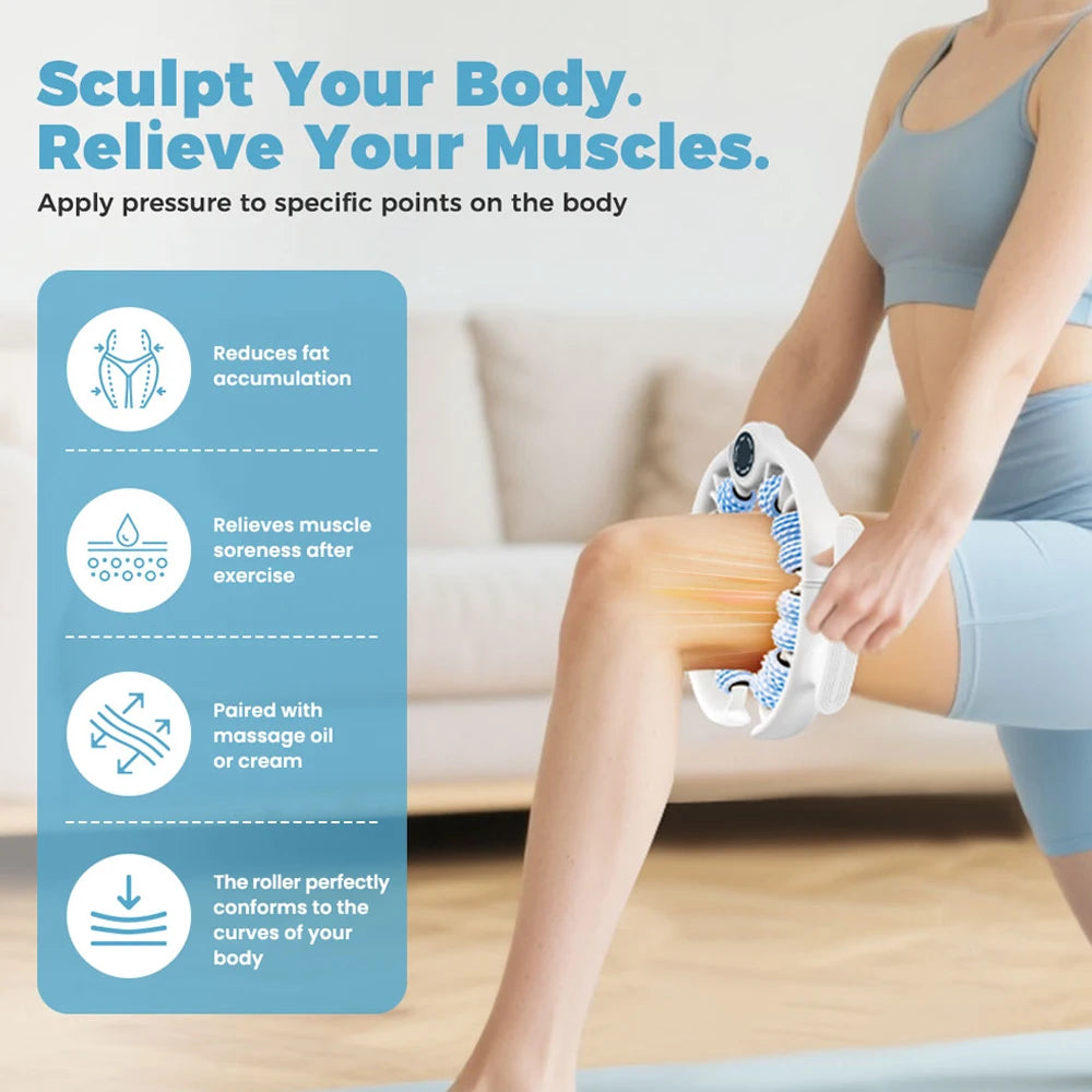 Anti-Cellulite Roller for Lymphatic Drainage and Muscle Relief - Tidesmit Body Shaping Massage Equipment Tidesmit