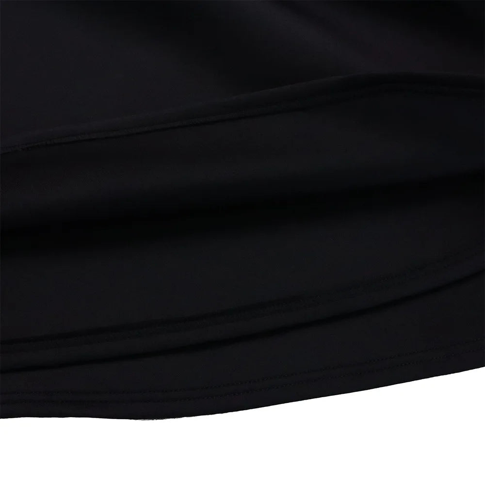 Elegant Pure Color Maxi Dress Evening Gown A- Line Skirt Polyester Fabric round Neck Short Sleeve High Waist Midi Dress