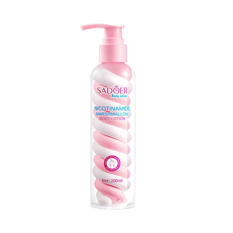 200ml(6.76fl.oz) Niacinamide Marshmallow Beauty Body Lotion, Moisturizing And Nourishing Skin, Restore Soft And Delicate, Moist