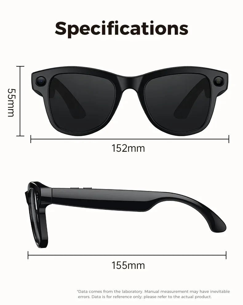 AI Smart Glasses with 8MP Camera and Real-Time Translation - Tidesmit Tidesmit