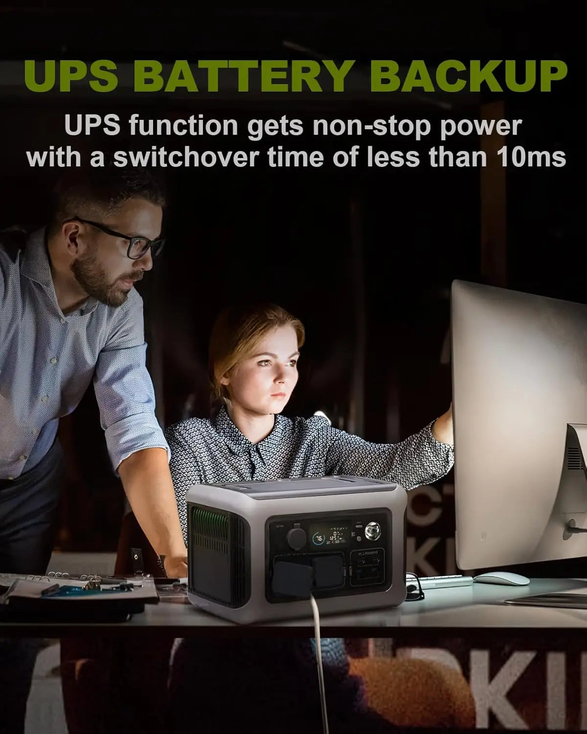 Allpowers 299Wh 600W Portable Solar Generator | LiFePO4 Power Station Tidesmit