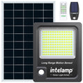 Intelamp 12000mah 3000LM Solar Lights Outdoor Lamp IP66 With Larger Solar Panel Two Motion Sensors For Garden Street Wall Yard