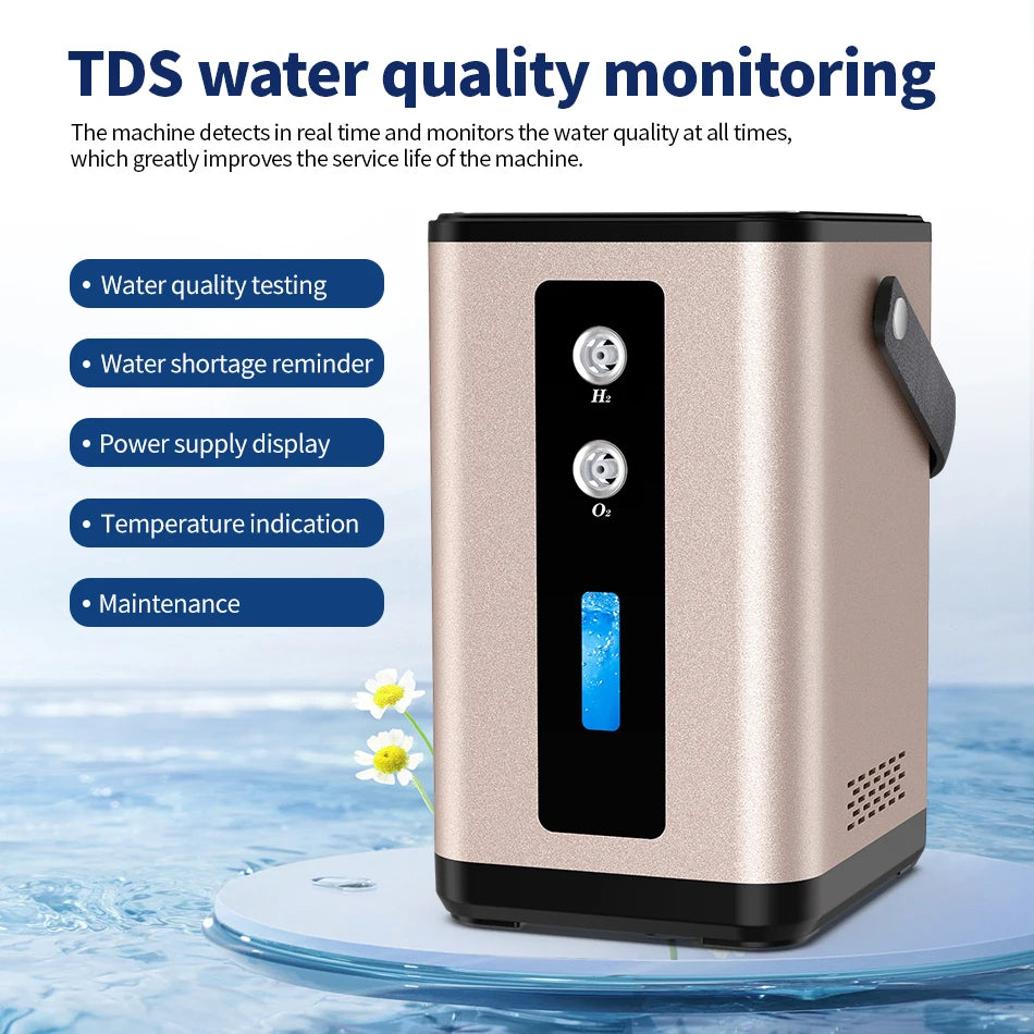 Portable Hydrogen Inhalation Machine 450ml - Gold Edition | Tidesmit Body Shaping Massage Equipment Tidesmit