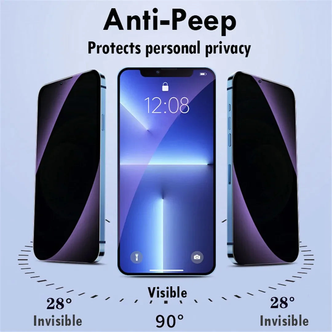 Anti Blue Light Privacy Screen Protector for iPhone 15 Pro Max Tidesmit