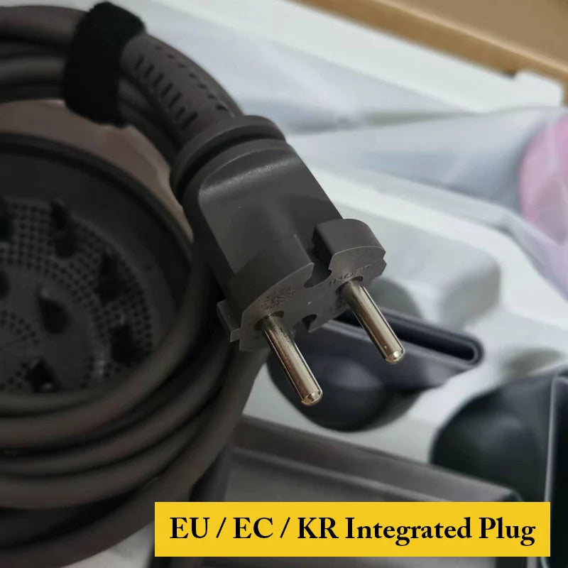 SenCiciMen X9 multi hair styler power cord with EU/KR integrated plug and professional hair dryer attachment.