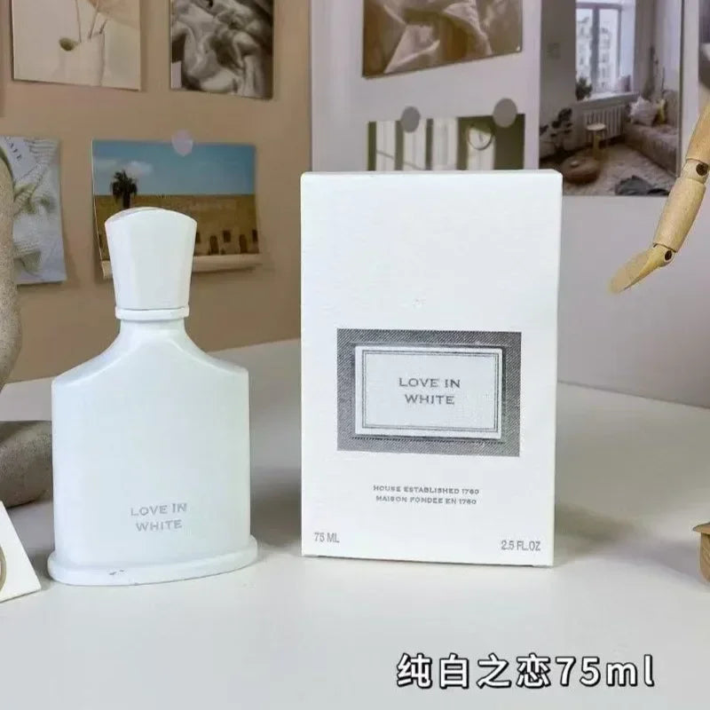 Creed Love in White 75ml EDP for women. Iconic white glass bottle with box. Floral luxury perfume fragrance for her.