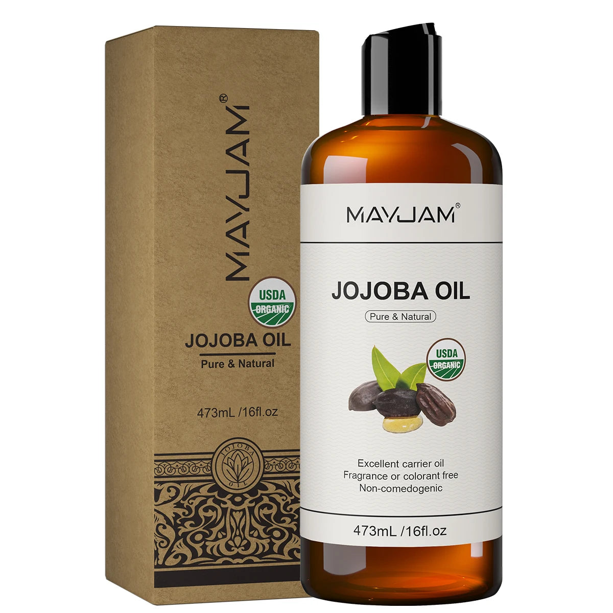 16fl.oz Organic Grapeseed Oil for Skin Care Cold Pressed Pure Natural Carrier Oil Body Oil Massage Nourish Moisturize Brighten