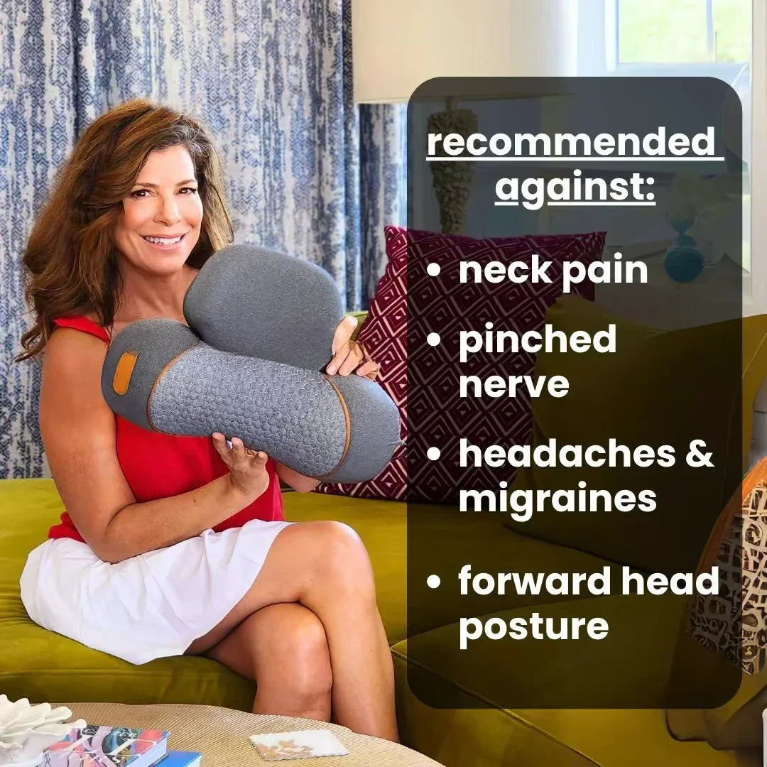 Neck Traction Pillow with Heat Vibration Massager | Tidesmit Massage Cushion Tidesmit