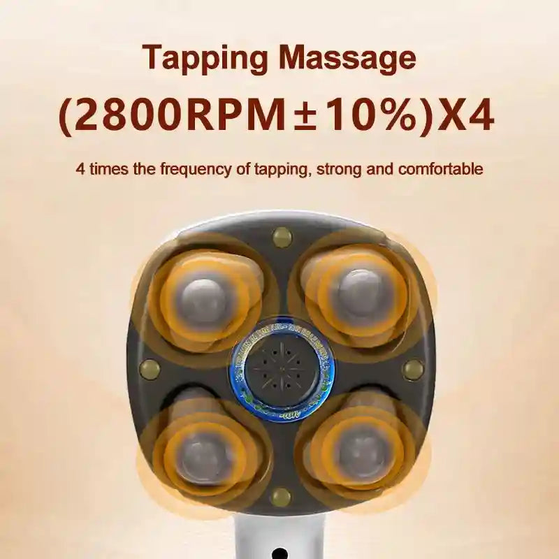 Electric Massage Roller | 4-Head Deep Tissue Muscle Relief Device Massage Roller Tidesmit