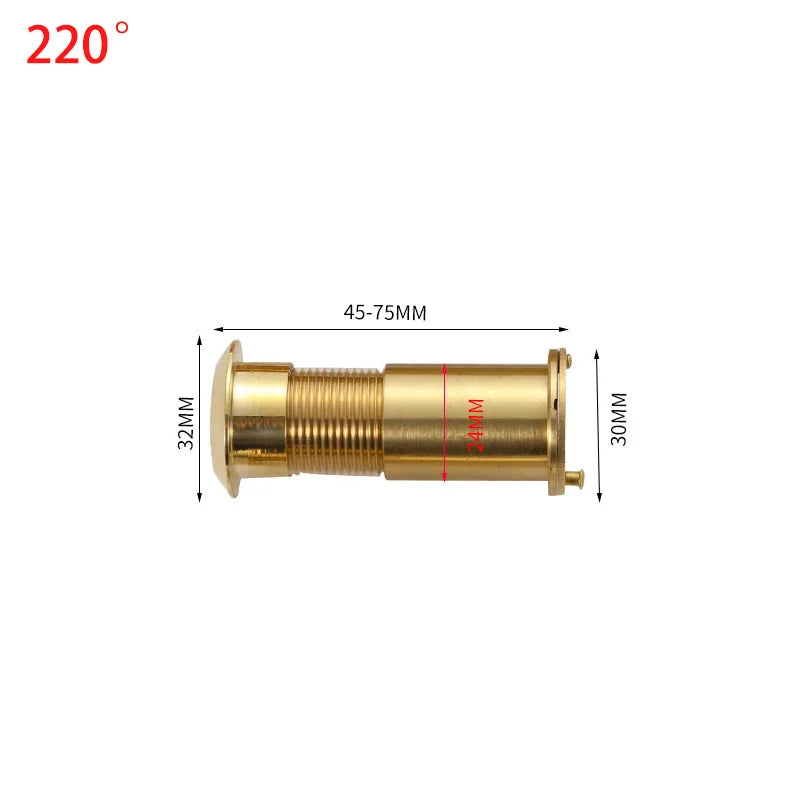 Brass Door Peephole Viewers for Home Security 14-26mm Diameter 35-80mm Thickness Gate Hardware