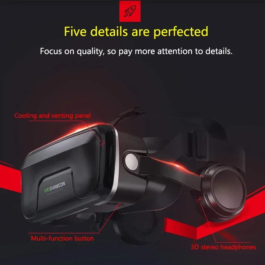 VR Headset for Smartphones: Immersive 3D Spatial Audio Glasses Tidesmit