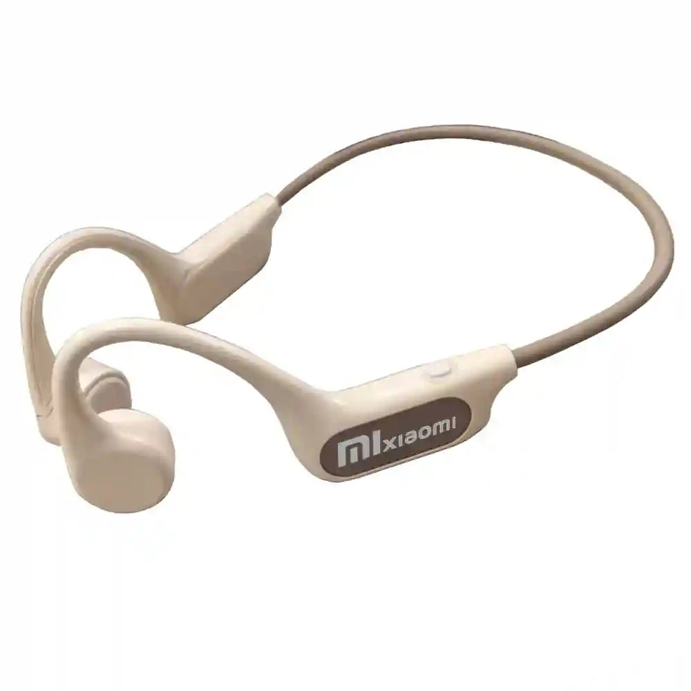 Bone Conduction Wireless Headphones - Open-Ear Bluetooth Sports Audio Beige China Mainland Tidesmit