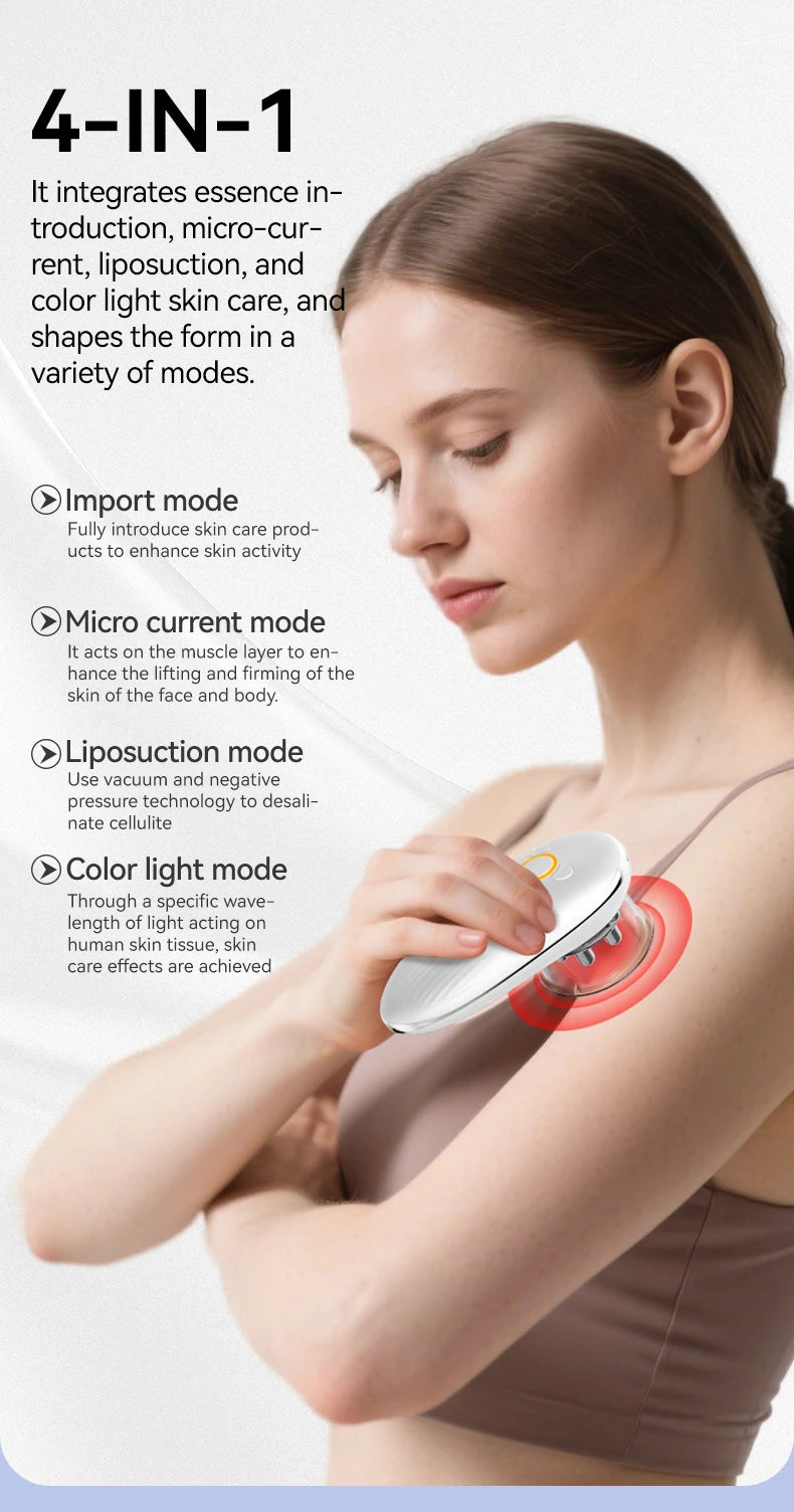 Face and Body Sculpting Electric Massager with Heat Therapy (White) Body Shaping Massage Equipment Tidesmit