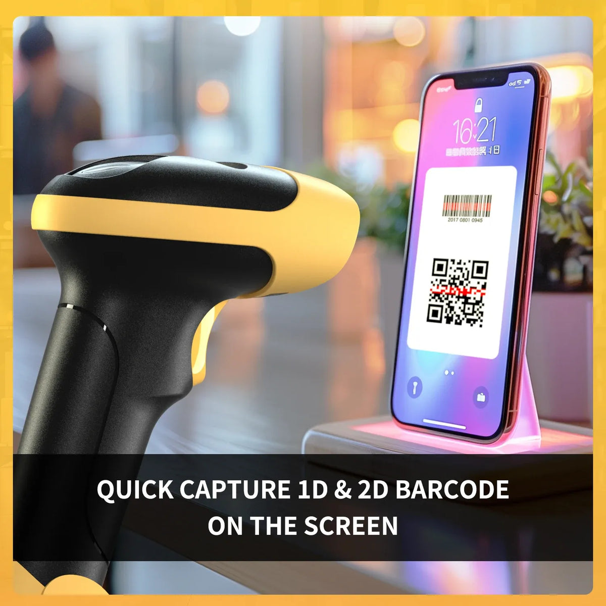 NETUM L8BLPro  Blueooth Wireless 2D Barcode Scanner QR Barcode Reader PDF417 Automatic Sensing for Pos Scanning