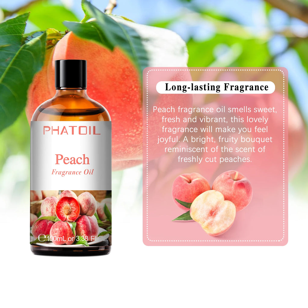 PHATOIL Fruit Fragrance Oils Coconut & Vanilla Lime Mango Strawberry Banana 100ml Aromatherapy Fragrance Oils For Diffuser