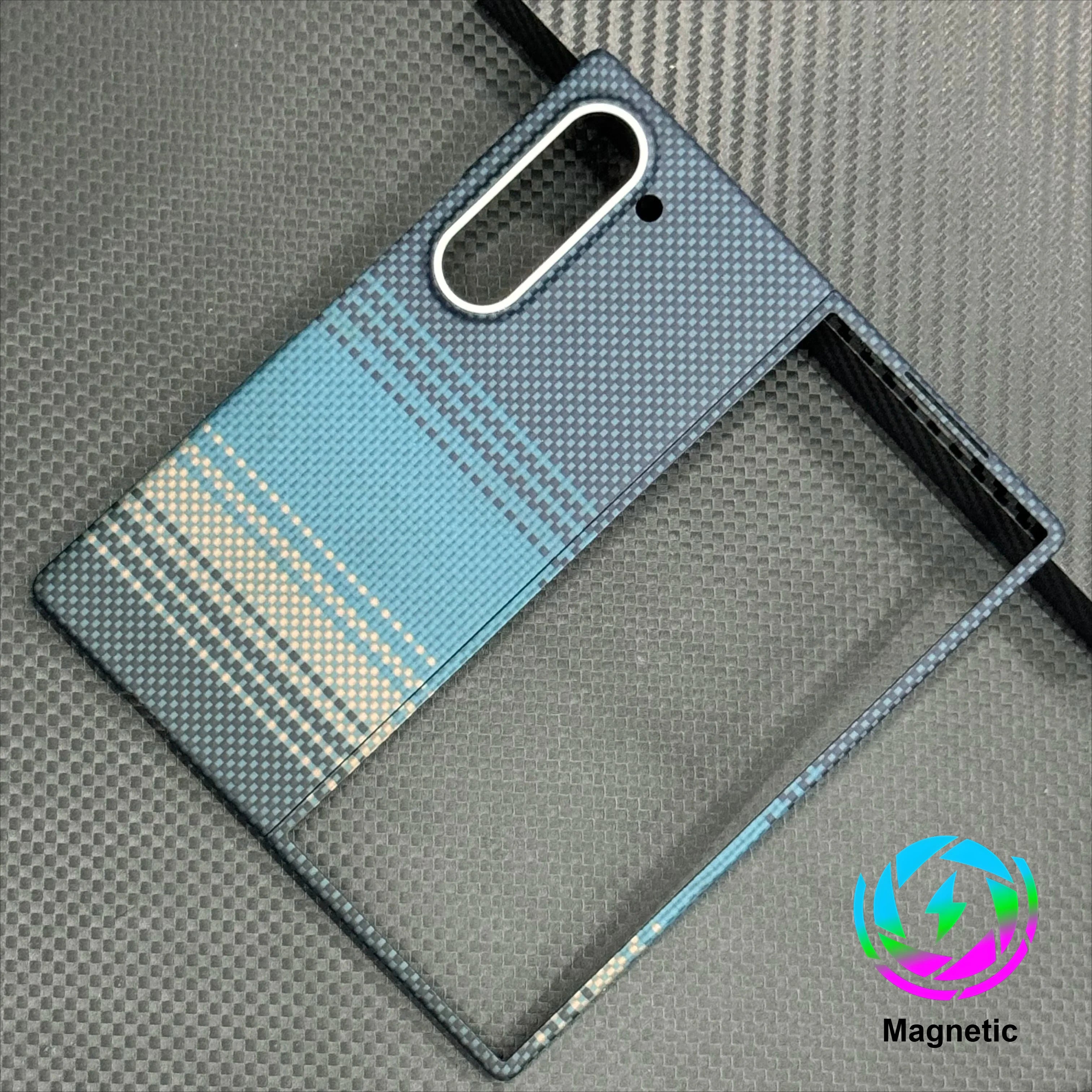 Samsung Galaxy Z Fold 7 Carbon Fiber Case with MagSafe Compatibility Moon Rise Tidesmit